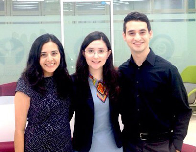 Lucia Romo Andrea Sanchez y Jose Garza ingenieros ex alumnos del Instituto Tecnologico y de Estudios Superiores de Monterrey ITESM 1